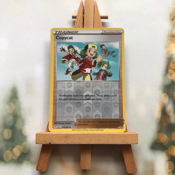Thẻ hình Pokemon Copycat 143/203 - Lá bài lẻ Uncommon tiếng Anh chính hãng ảnh 2