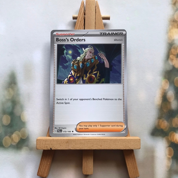 Thẻ hình Pokemon Boss's Orders 172/193 - Lá bài lẻ Paldea Evolved Reverse Holo Rare Theme Deck Exclusive tiếng Anh chính hãng ảnh 4