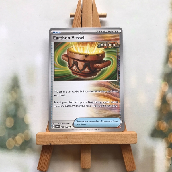 Thẻ hình Pokemon Earthen Vessel 163/182 - Lá bài lẻ Scarlet Violet Paradox Rift Uncommon Reverse Holo tiếng Anh ảnh 3