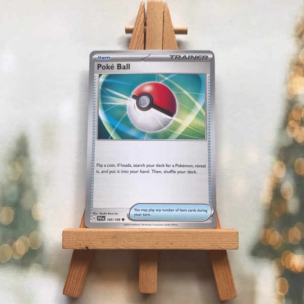Thẻ hình Pokemon Poke Ball 185/198 - Lá bài Scarlet & Violet Base Set Common Reverse Holo tiếng Anh chính hãng ảnh 2
