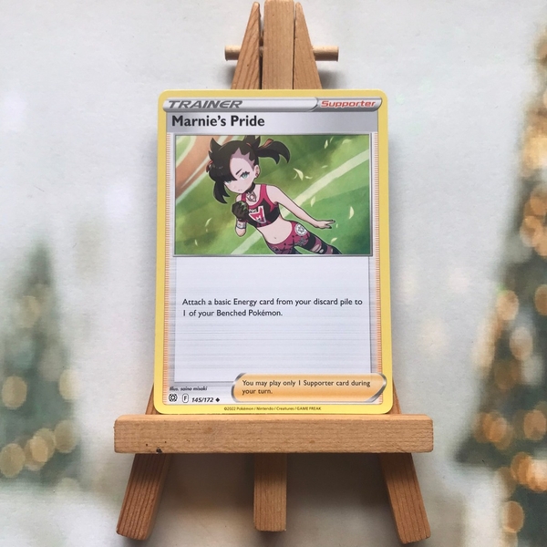 Thẻ hình Pokemon Marnie's Pride 145/172 - Lá bài lẻ Brilliant Stars Uncommon Reverse Holo tiếng Anh chính hãng ảnh 2