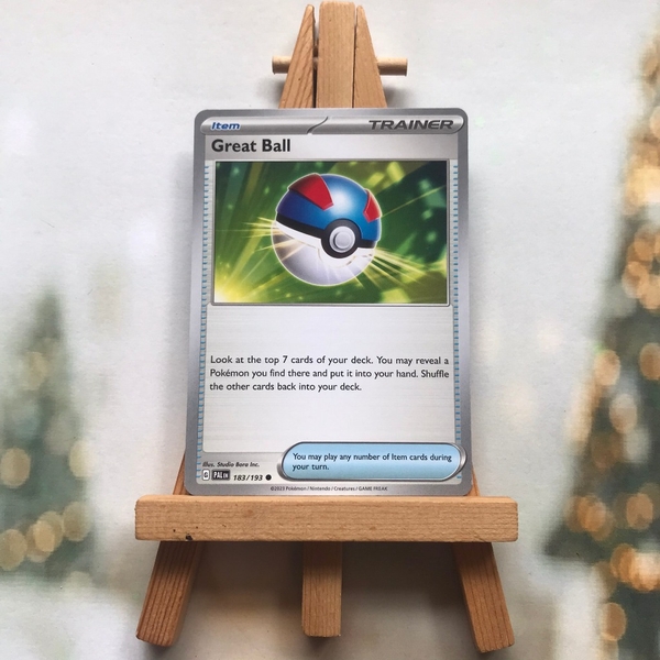 Thẻ hình Pokemon Great Ball 183/193 - Lá bài lẻ Scarlet Violet Paldea Evolved Common Reverse Holo tiếng Anh ảnh 4