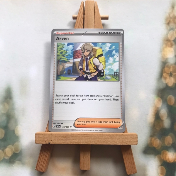 Thẻ hình Pokemon Arven 166/198 - Lá bài lẻ Scarlet & Violet Base Set Reverse Holo tiếng Anh chính hãng