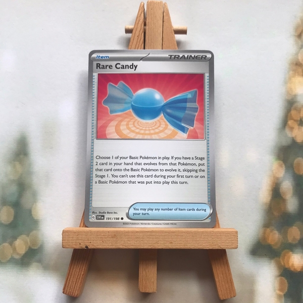Thẻ hình Pokemon Rare Candy 191/198 - Lá bài lẻ Scarlet & Violet Base Set Reverse Holo tiếng Anh chính hãng ảnh 3