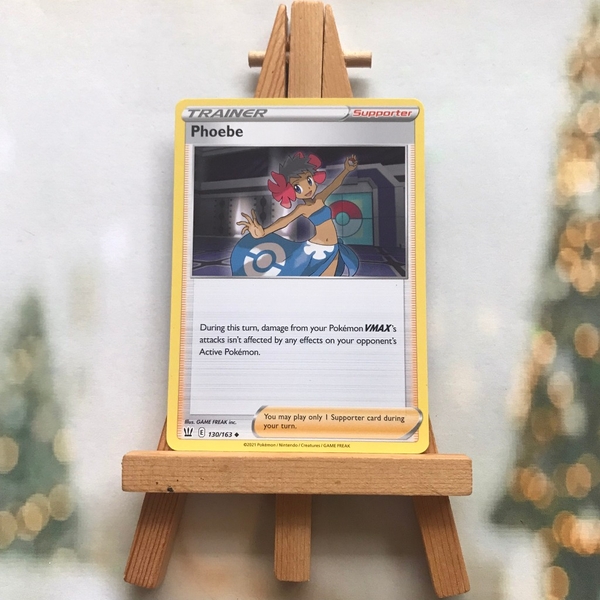 Thẻ hình Pokemon Phoebe 130/163 - Lá bài lẻ Uncommon tiếng Anh chính hãng