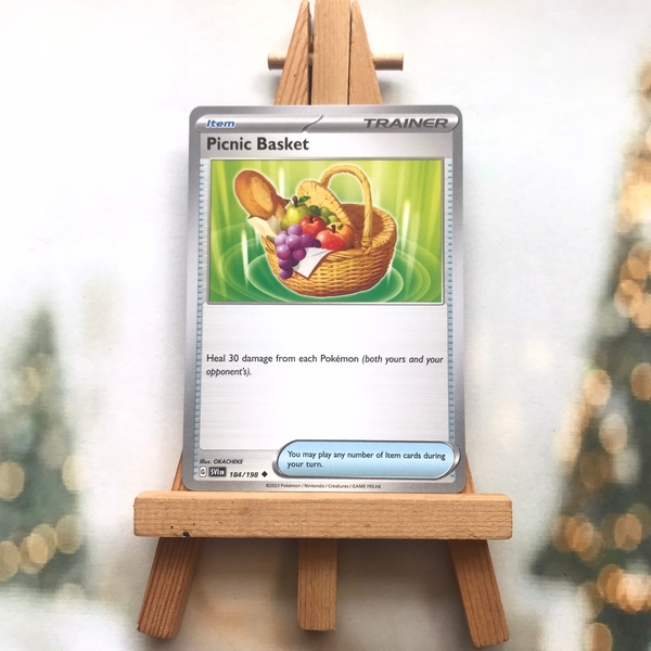 Thẻ hình Pokemon Picnic Basket 184/198 - Lá bài Scarlet & Violet Base Set Uncommon Reverse Holo tiếng Anh chính hãng ảnh 3