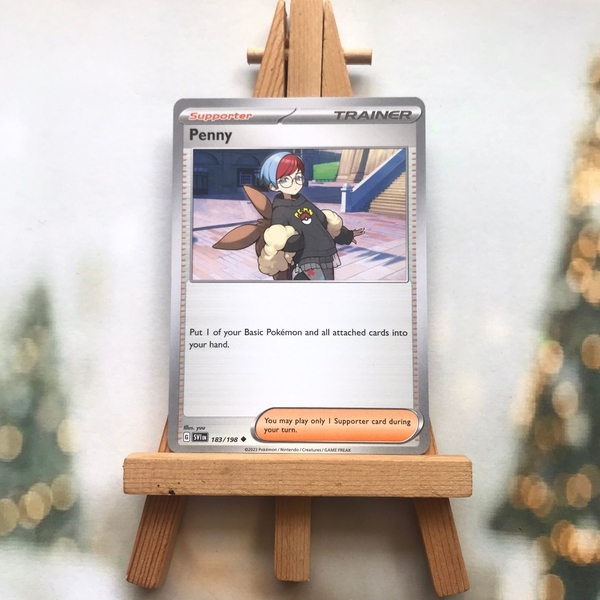 Thẻ hình Pokemon Penny 183/198 - Lá bài lẻ Scarlet & Violet Base Set Uncommon tiếng Anh chính hãng