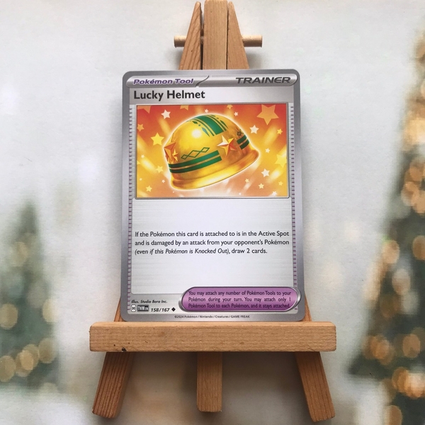 Thẻ Pokemon Lucky Helmet 158/167 - Lá bài Scarlet&Violet Twilight Masquerade Uncommon Reverse Holo tiếng Anh chính hãng