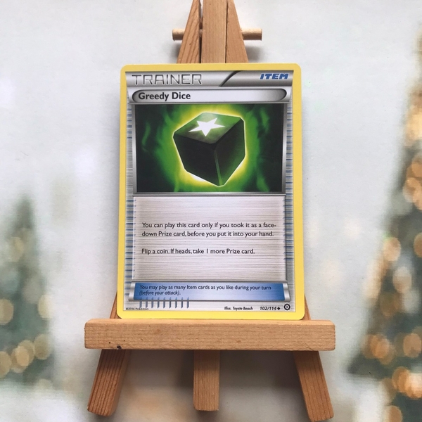 Thẻ hình Pokemon Greedy Dice 102/114 - Lá bài lẻ XY: Steam Siege Uncommon tiếng Anh chính hãng