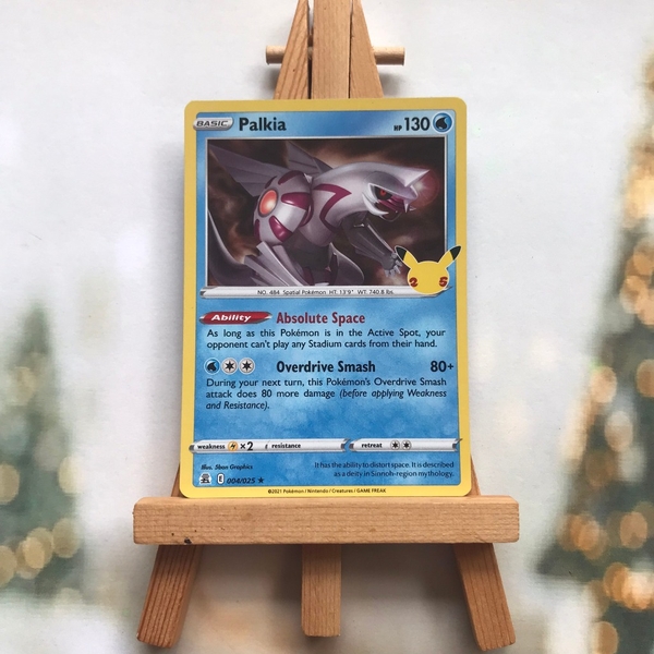 Thẻ hình Pokemon Palkia 4/25 - Lá bài lẻ 25th Celebrations Holo Rare tiếng Anh chính hãng ảnh 2