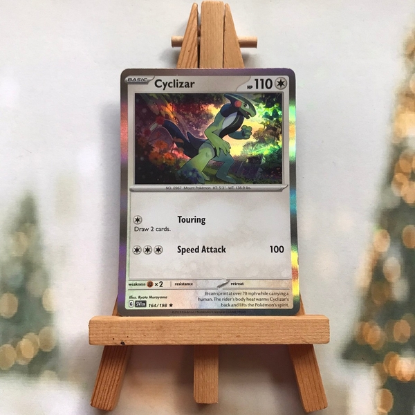 Thẻ hình Pokemon Cyclizar 164/198 - Lá bài lẻ Scarlet & Violet Base Set Holo Rare Reverse Holo tiếng Anh chính hãng ảnh 2