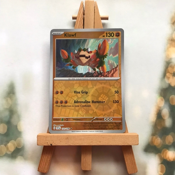 Thẻ hình Pokemon Klawf 122/198 - Lá bài lẻ Scarlet & Violet Base Set Holo Rare Reverse Holo tiếng Anh chính hãng