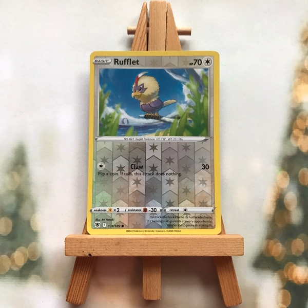 Thẻ hình Pokemon Rufflet 131/189 - Lá bài lẻ Sword & Shield: Astral Radiance Reverse Holo tiếng Anh chính hãng