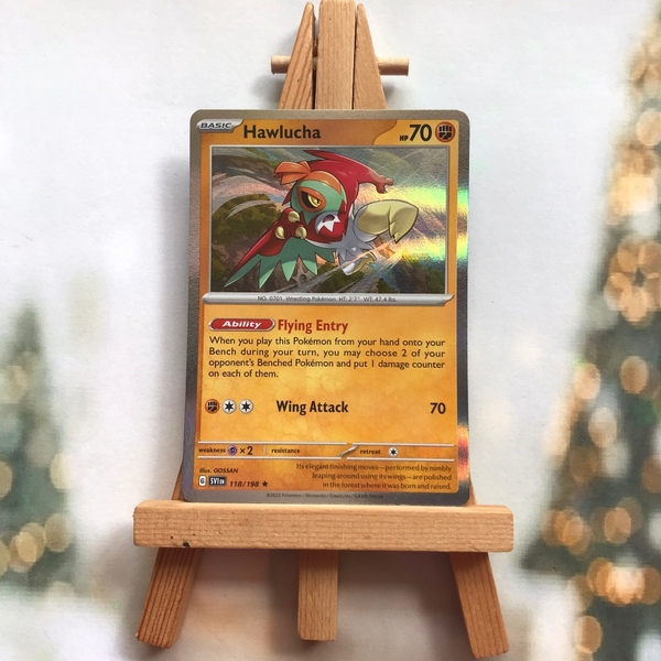 Thẻ hình Pokemon Hawlucha 118/198 - Lá bài lẻ Scarlet & Violet Base Set Holo Rare tiếng Anh chính hãng