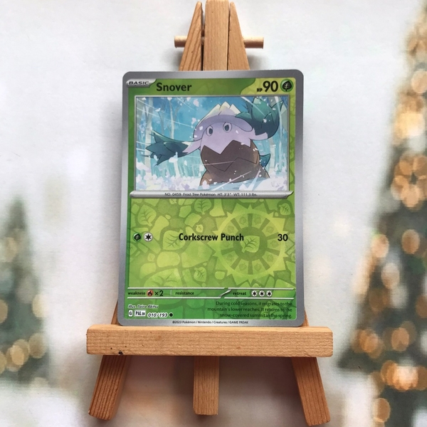 Thẻ hình Pokemon Snover 010/193 - Lá bài lẻ Scarlet & Violet: Paldea Evolved Uncommon Reverse Holo tiếng Anh chính hãng ảnh 2