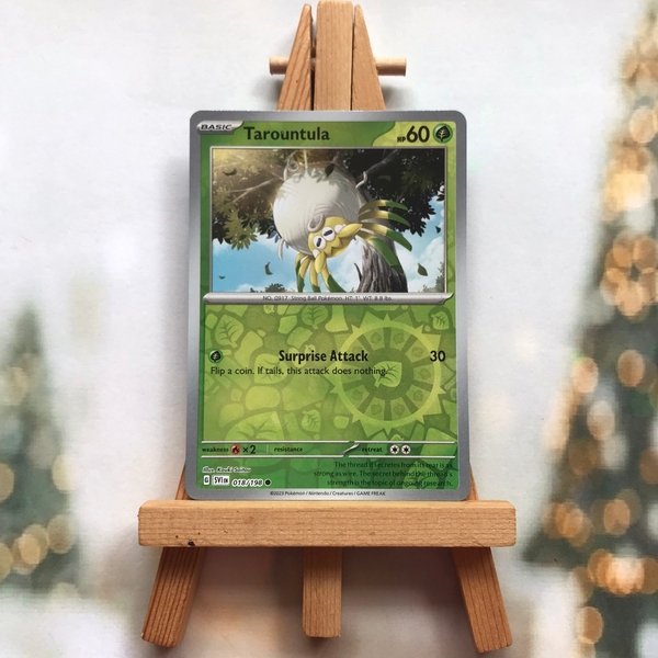 Thẻ hình Pokemon Tarountula 018/198 - Lá bài lẻ Scarlet & Violet Base Set Common Reverse Holo tiếng Anh chính hãng