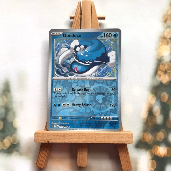 Thẻ hình Pokemon Dondozo 061/198 -Lá Bài Scarlet & Violet Base Set Reverse Holo Rare Deck Exclusive tiếng Anh chính hãng ảnh 2