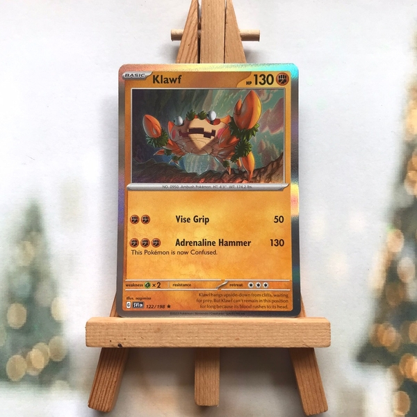 Thẻ hình Pokemon Klawf 122/198 - Lá bài lẻ Scarlet & Violet Base Set Holo Rare Reverse Holo tiếng Anh chính hãng ảnh 5