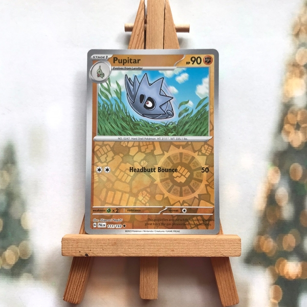 Thẻ hình Pokemon Pupitar 111/193 - Lá bài lẻ Scarlet & Violet: Paldea Evolved Uncommon Reverse Holo tiếng Anh chính hãng ảnh 2
