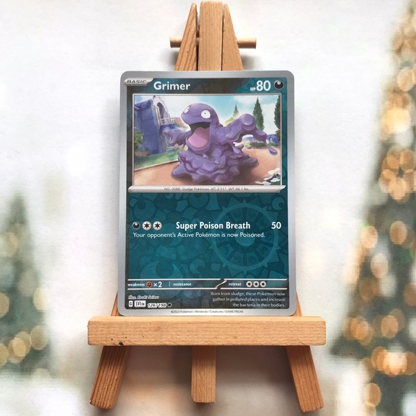 Thẻ hình Pokemon Grimer 126/198 - Lá bài lẻ Scarlet & Violet Base Set Common Reverse Holo tiếng Anh chính hãng