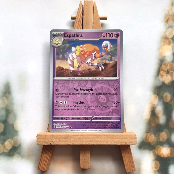 Thẻ hình Pokemon Espathra 103/198 - Lá bài lẻ Scarlet & Violet Base Set Uncommon Reverse Holo tiếng Anh chính hãng