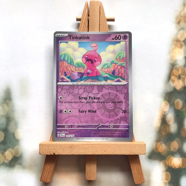 Thẻ hình Pokemon Tinkatink 101/193 - Lá bài lẻ Scarlet & Violet: Paldea Evolved Reverse Holo tiếng Anh chính hãng ảnh 2