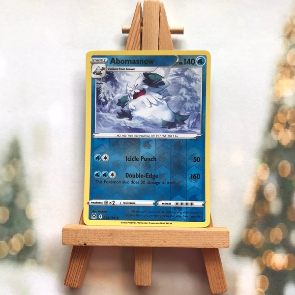 Thẻ hình Pokemon Abomasnow 043/196 - Lá bài lẻ Sword & Shield: Lost Origin Uncommon Reverse Holo tiếng Anh chính hãng