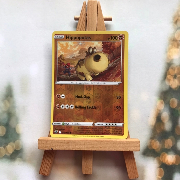 Thẻ hình Pokemon Hippopotas 079/189 - Lá bài lẻ Sword & Shield: Astral Radiance Common Reverse Holo tiếng Anh chính hãng