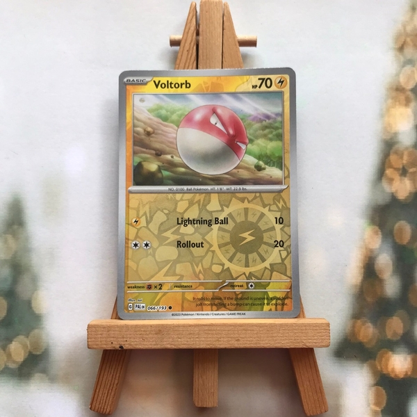 Thẻ hình Pokemon Voltorb 066/193 - Lá bài lẻ Scarlet & Violet: Paldea Evolved Common Reverse Holo tiếng Anh chính hãng ảnh 2