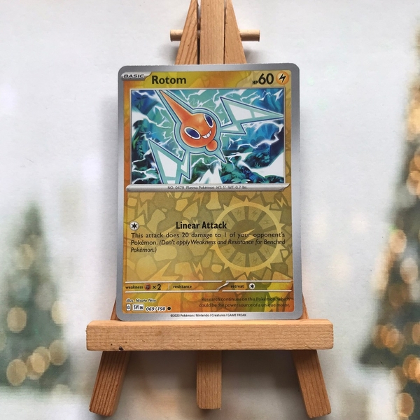 Thẻ hình Pokemon Rotom 069/198 - Lá bài lẻ Scarlet & Violet Base Set Common Reverse Holo tiếng Anh chính hãng