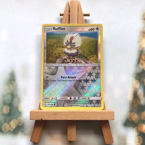 Thẻ hình Pokemon Rufflet 177/236 - Lá bài lẻ Sun & Moon: Cosmic Eclipse Common Reverse Holo tiếng Anh chính hãng