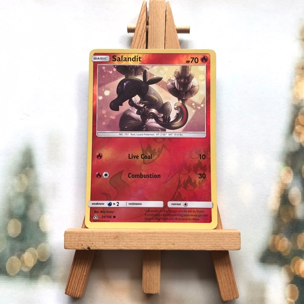 Thẻ hình Pokemon Salandit 25/156 - Lá bài lẻ Sun & Moon: Ultra Prism Common Reverse Holo tiếng Anh chính hãng