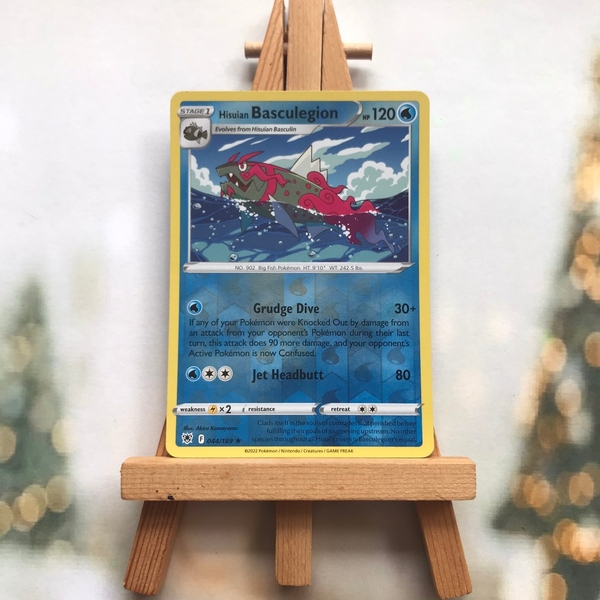 Thẻ hình Pokemon Hisuian Basculegion 044/189 -Lá bài Sword&Shield Astral Radiance Rare Reverse Holo tiếng Anh chính hãng ảnh 2