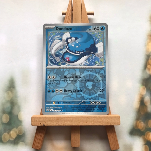 Thẻ hình Pokemon Dondozo 061/198 -Lá Bài Scarlet & Violet Base Set Reverse Holo Rare Deck Exclusive tiếng Anh chính hãng ảnh 4
