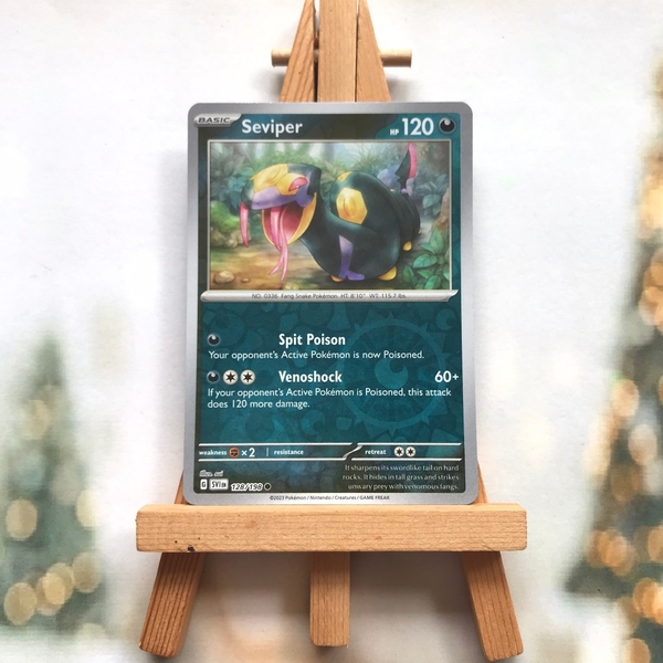 Thẻ hình Pokemon Seviper 128/198 - Lá bài lẻ Scarlet & Violet Base Set Common Reverse Holo tiếng Anh chính hãng