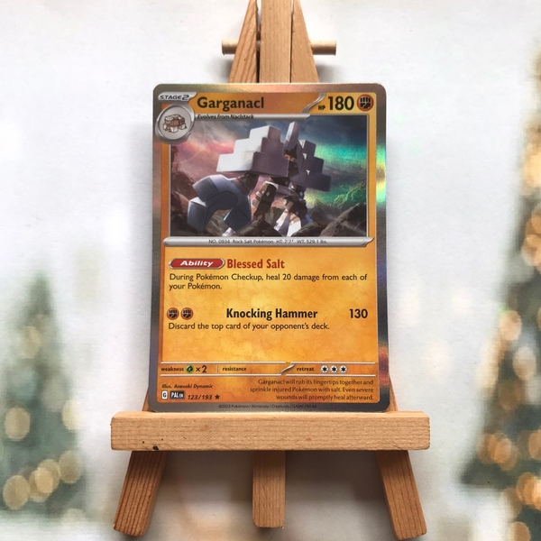Thẻ hình Pokemon Garganacl 123/193 - Lá bài Scarlet & Violet: Paldea Evolved Holo Rare Reverse Holo tiếng Anh chính hãng ảnh 2