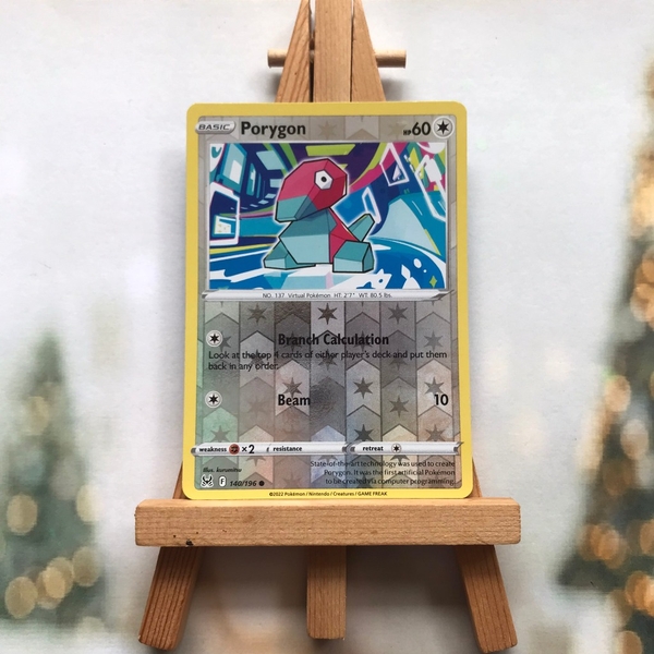 Thẻ hình Pokemon Porygon 140/196 - Lá bài lẻ Sword & Shield: Lost Origin Common Reverse Holo tiếng Anh chính hãng