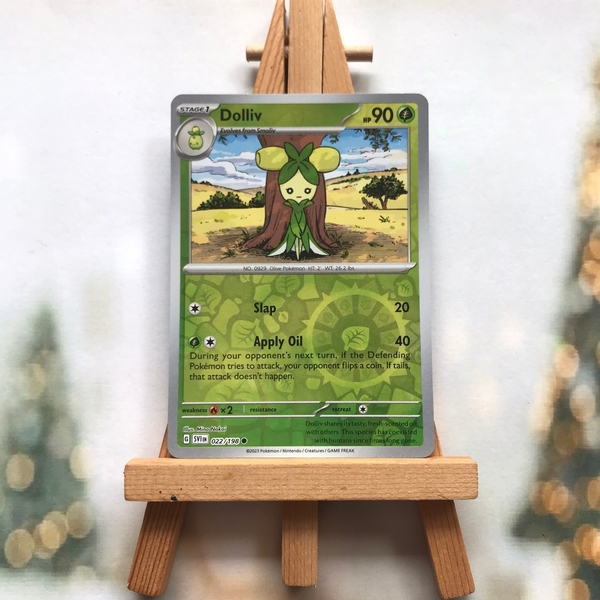Thẻ hình Pokemon Dolliv 022/198 - Lá bài lẻ Scarlet & Violet Base Set Common Reverse Holo tiếng Anh chính hãng ảnh 2