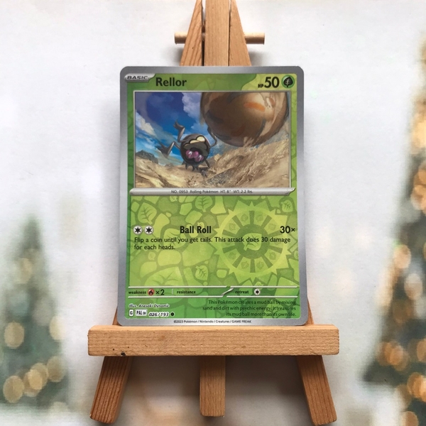 Thẻ hình Pokemon Rellor 026/193 - Lá bài lẻ Scarlet & Violet: Paldea Evolved Common Reverse Holo tiếng Anh chính hãng ảnh 2