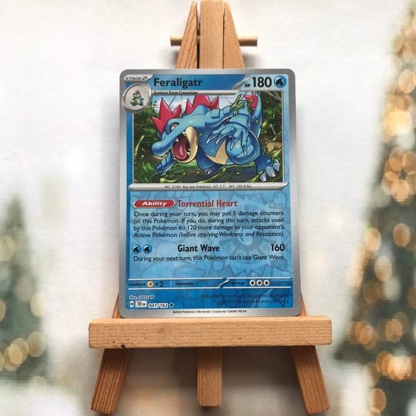 Thẻ hình Pokemon Feraligatr 041/162 - Lá bài Scarlet&Violet Temporal Forces Holo Rare Reverse Holo tiếng Anh chính hãng