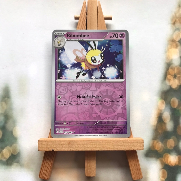 Thẻ hình Pokemon Ribombee 076/162 - Lá bài Scarlet & Violet: Temporal Forces Uncommon Reverse Holo tiếng Anh chính hãng ảnh 2