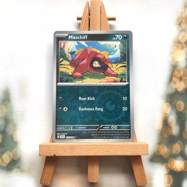Thẻ hình Pokemon Maschiff 135/198 - Lá bài lẻ Scarlet & Violet Base Set Common Reverse Holo tiếng Anh chính hãng