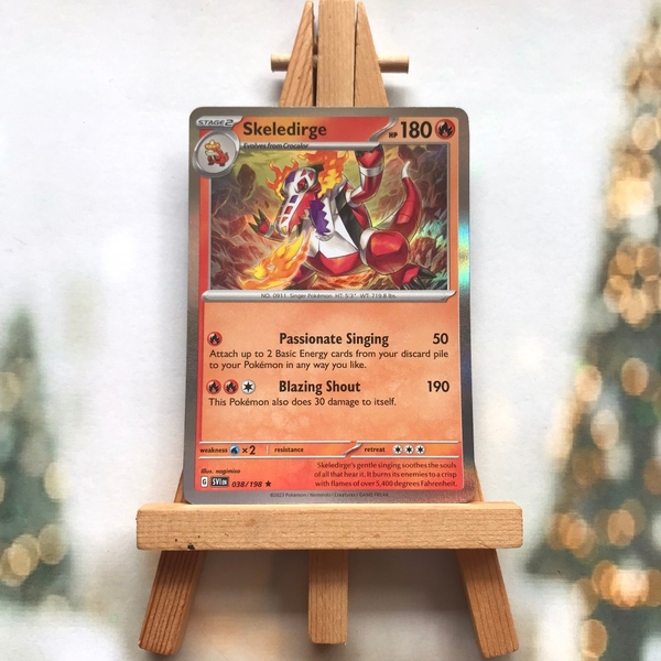 Thẻ hình Pokemon Skeledirge 038/198 - Lá bài lẻ Scarlet & Violet Base Set Holo Rare Reverse Holo tiếng Anh chính hãng