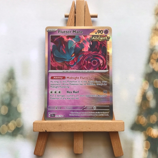 Thẻ hình Pokemon Flutter Mane 078/162 -Lá bài Scarlet&Violet Temporal Forces Holo Rare Reverse Holo tiếng Anh chính hãng ảnh 3