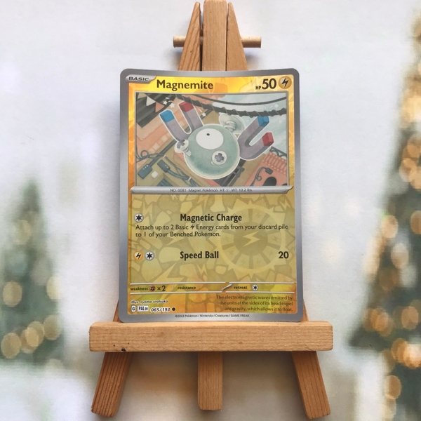 Thẻ hình Pokemon Magnemite 065/193 - Lá bài lẻ Scarlet & Violet: Paldea Evolved Common Reverse Holo tiếng Anh chính hãng