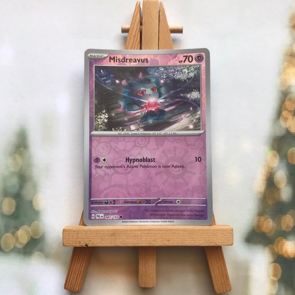 Thẻ hình Pokemon Misdreavus 087/193 - Lá bài lẻ Scarlet & Violet: Paldea Evolved Common Reverse Holo tiếng Anh chính hãn ảnh 2