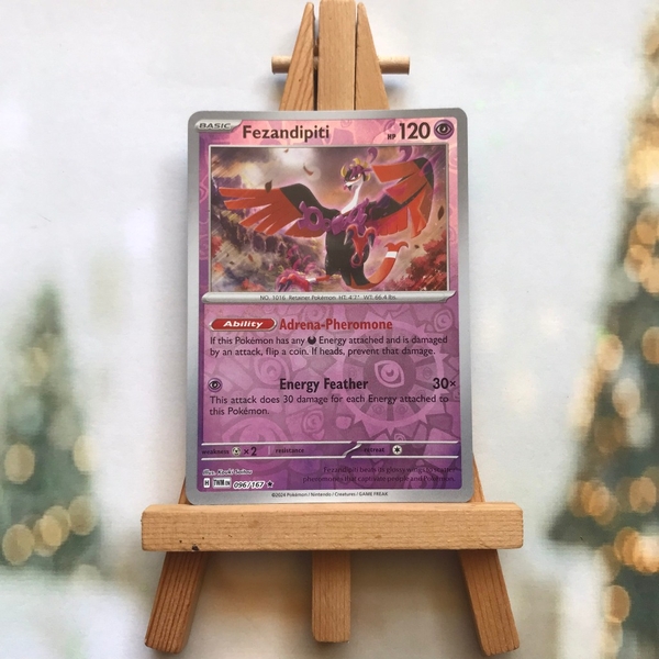 Thẻ hình Pokemon Fezandipiti 096/167 - Lá bài SVE Twilight Masquerade Holo Rare Reverse Holo tiếng Anh chính hãng ảnh 2