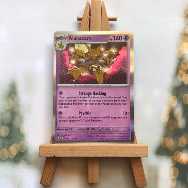 Thẻ hình Pokemon Alakazam 082/167 - Lá bài lẻ Scarlet and Violet: Twilight Masquerade Holo Rare tiếng Anh chính hãng ảnh 4
