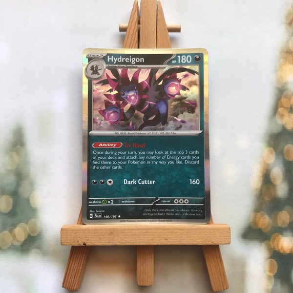Thẻ hình Pokemon Hydreigon 140/193 - Lá bài lẻ Scarlet & Violet: Paldea Evolved Holo Rare tiếng Anh chính hãng ảnh 2