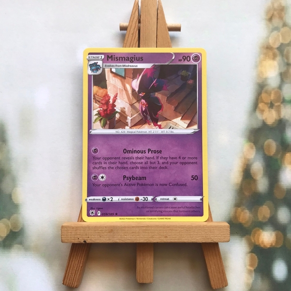 Thẻ hình Pokemon Mismagius 059/189 - Lá bài lẻ Sword & Shield: Astral Radiance Rare tiếng Anh chính hãng ảnh 3